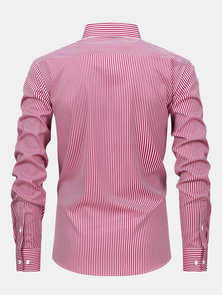 Long Sleeve Striped Shirt with Buttons