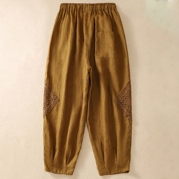 Buddha Stones Summer Women's Drawstring Harem Pants With Pockets