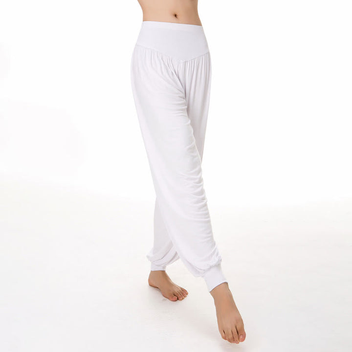 Buddha Stones Plain Color Loose Modal Yoga Dance Harem Pants