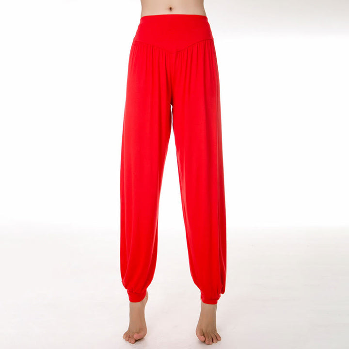 Buddha Stones Plain Color Loose Modal Yoga Dance Harem Pants