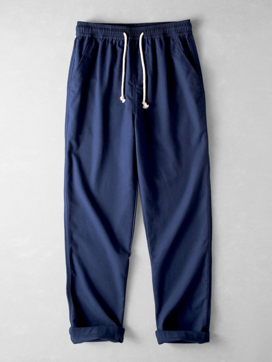 Short Sleeve Linen Look Stand Collar Shirt & Straight Leg Linen Pants