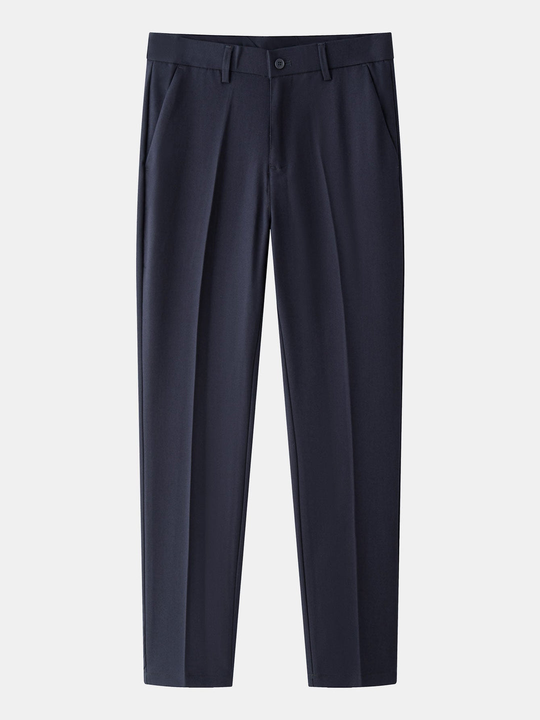 Linen Ribbed Knit Polo & Slim Fit Tapered Trousers
