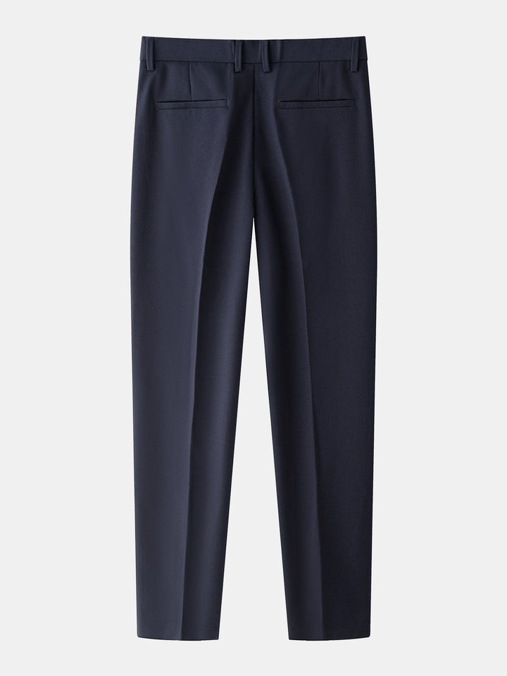 Linen Ribbed Knit Polo & Slim Fit Tapered Trousers