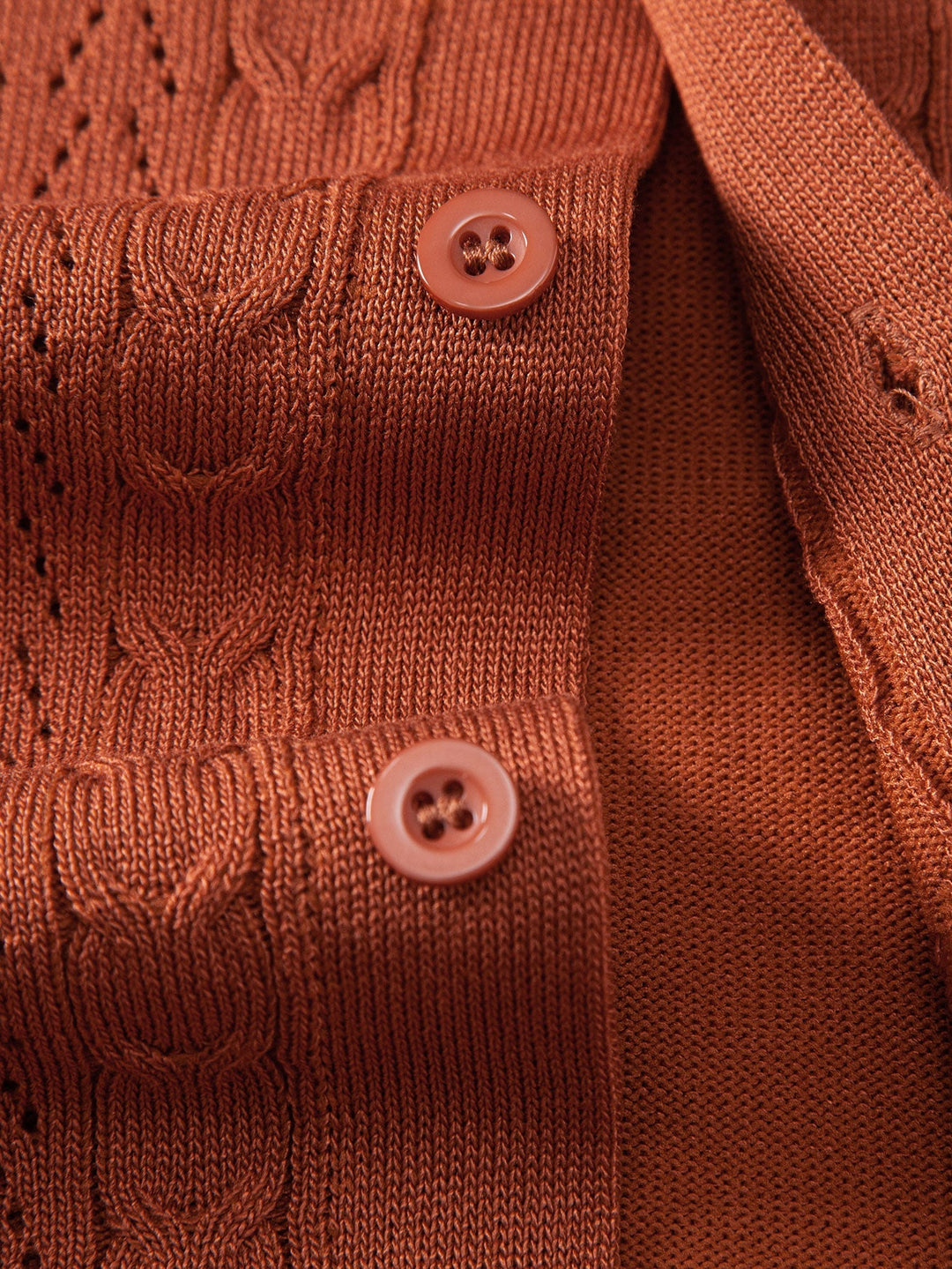 Twisted Jacquard Button Up Knit Shirt & Crinkle Textured Drawstring 5" Shorts