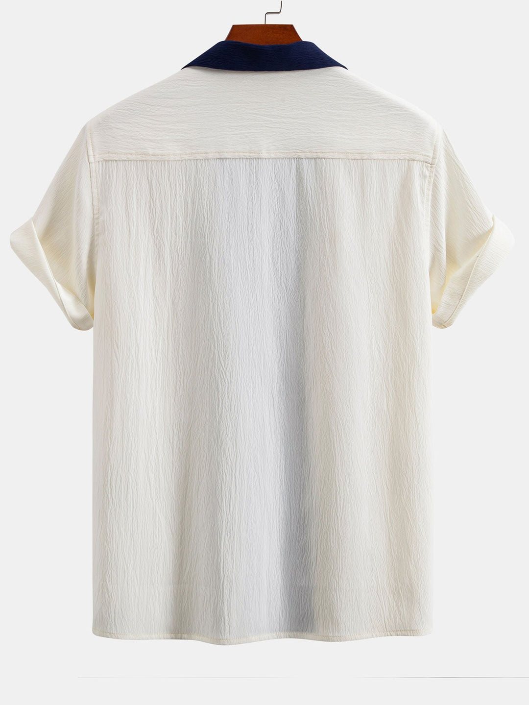 Textured Contrast Cuban Shirt & Straight Leg Pants