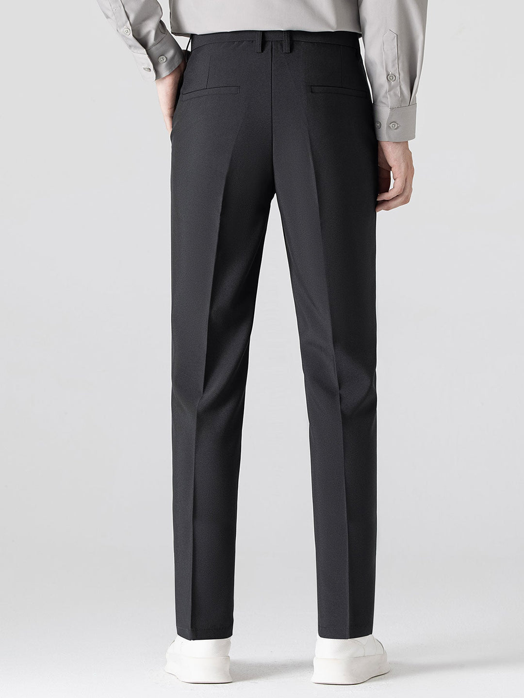 Contrast Trim Stripe Johnny Collar Polo & Slim Fit Tapered Trousers
