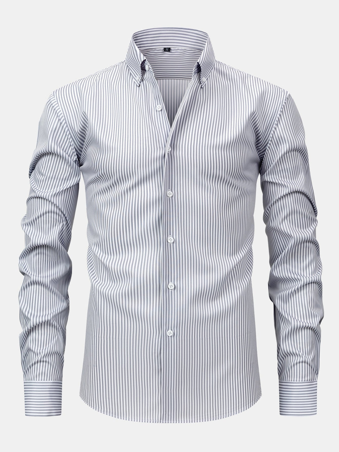 Long Sleeve Striped Shirt with Buttons