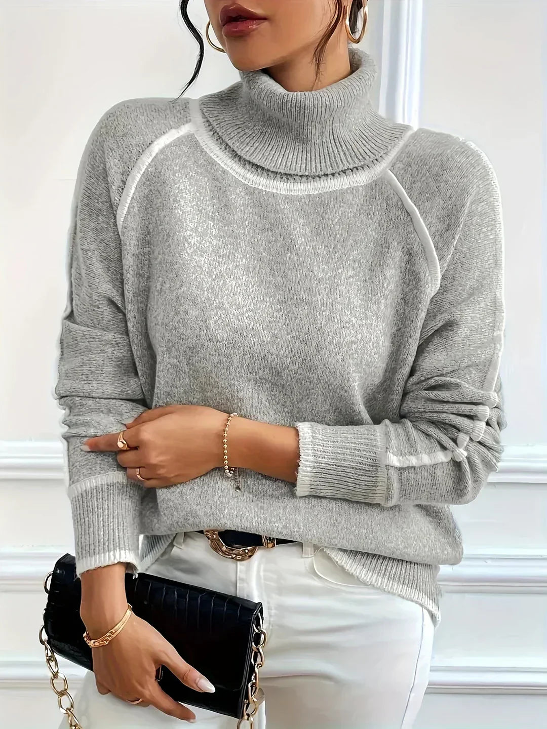 Elle | Cozy Women's Turtleneck Sweater