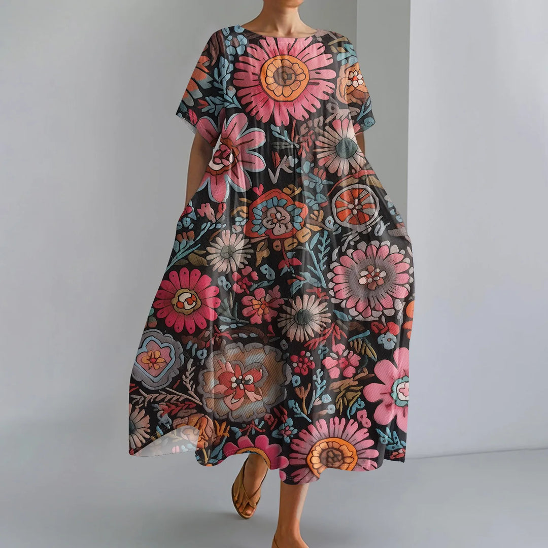 JUTTA | LIGHTWEIGHT MAXI DRESS WITH BEAUTIFUL FLORAL PRINT