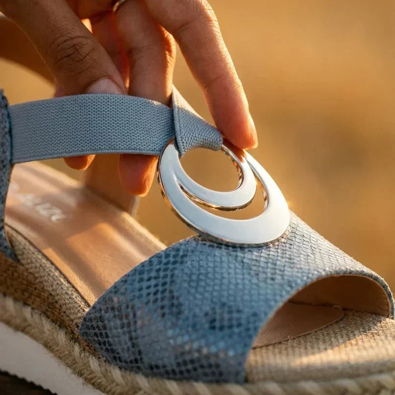 Serena | Cork Wedge Espadrille Sandals