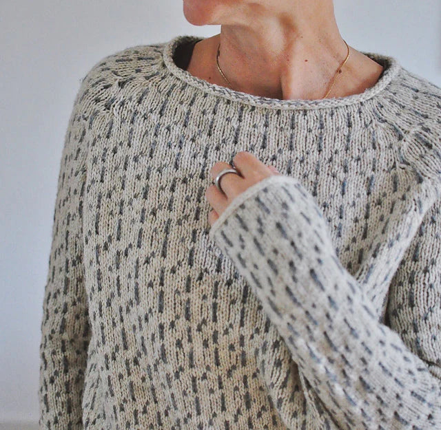 Victoria | Elegant Grey Sweater with a Boat Neckline