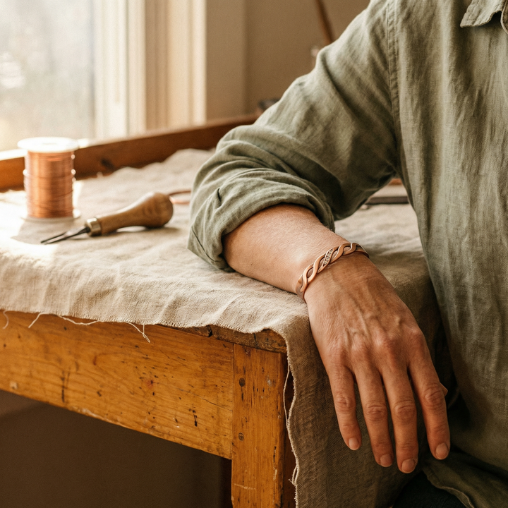 Amelia's Seam Copper Bracelet