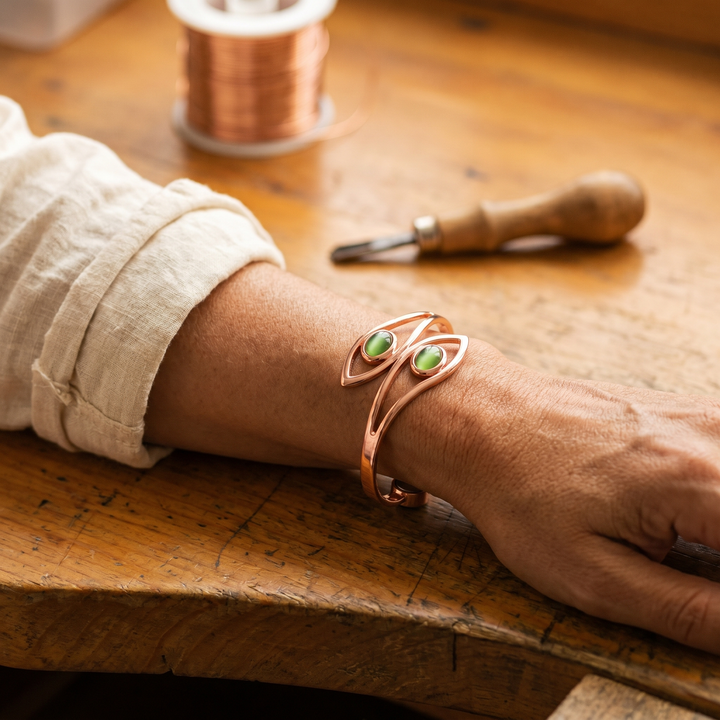 Amelia's Opal Copper Bracelet